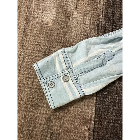 Harley Davidson Motorcycles Womens Blue Large Button Down Pocket Shirt - Picture 7 of 10